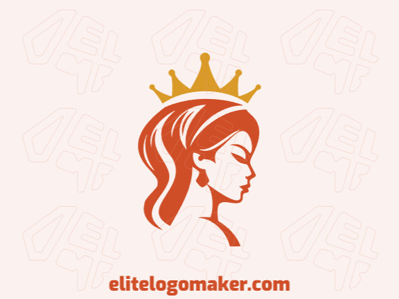 Create a memorable logo for your business in the shape of a queen with abstract style and creative design.