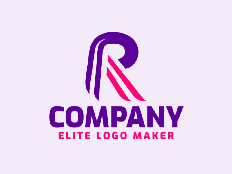 An innovative logo design intertwining the letters "R" and "P" in an initial style, representing unity and creativity.