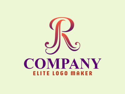 Un logo ornamental que presenta formas intrincadas de 'r', ideal para una marca sofisticada.