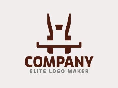 Logotipo profesional en forma de un conejo, con diseño creativo y estilo minimalista.