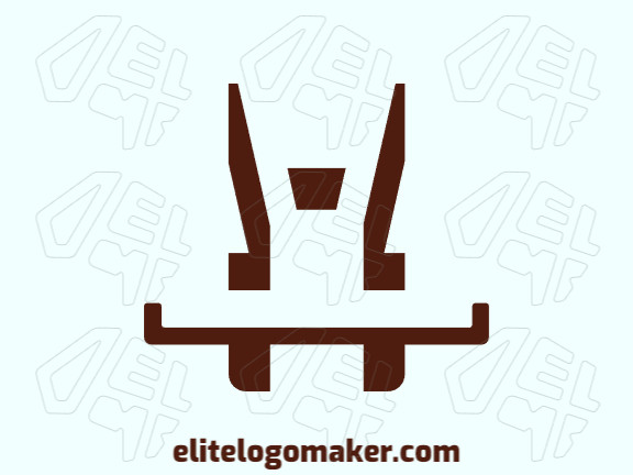Logotipo profissional com a forma de um coelho, com design criativo e estilo minimalista.