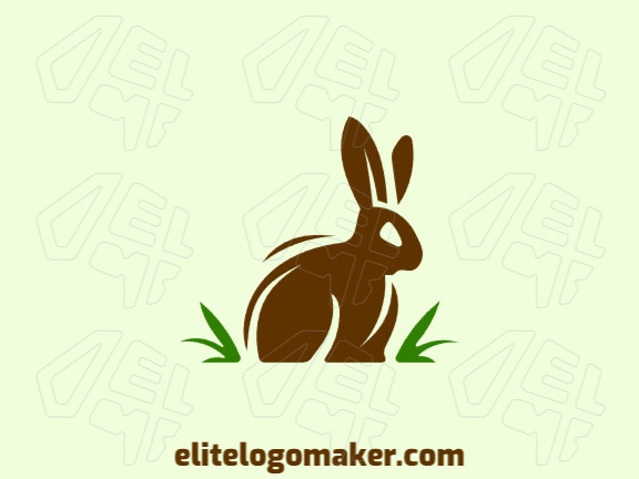 Este logo traz um coelho encantador, habilmente criado com tons de verde e marrom. Seu design inspirado em animais captura a graça e o apelo da natureza.