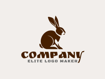 An endearing rabbit emblem capturing agility and charm, perfect for nature-inspired brands.