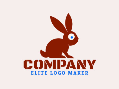 A minimalist logo featuring a charming rabbit, embodying simplicity and elegance.