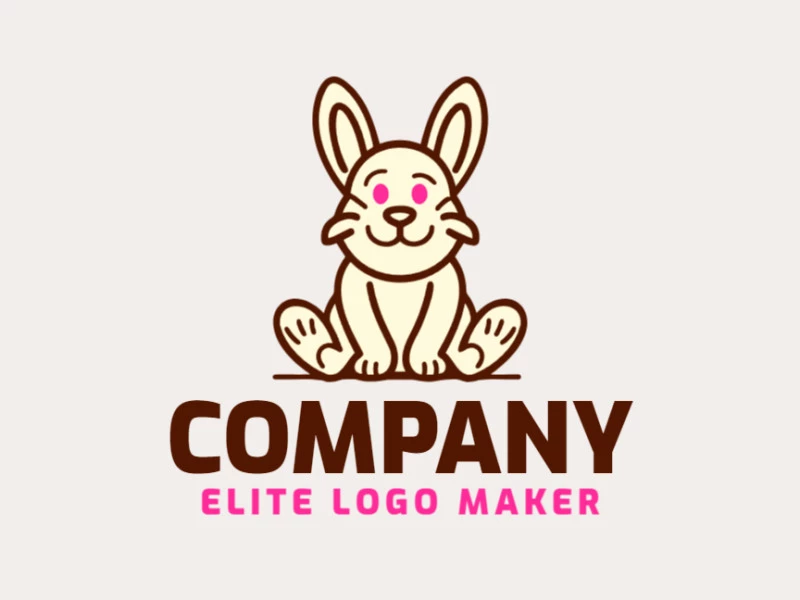 A creatively designed rabbit logo, capturing charm and energy for your brand identity.