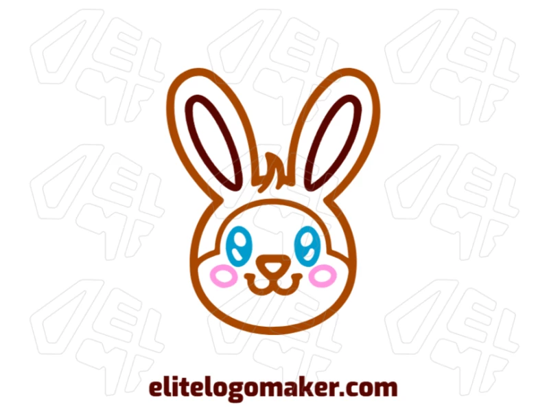 An abstract rabbit design with an interesting look, offering an editable and versatile style for various creative uses.