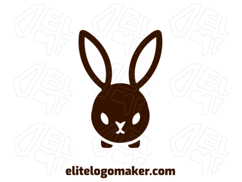 Um design barato abstrato apresentando um coelho com formas minimalistas, criando um logo elegante e moderno com um apelo visual simples, mas eficaz.