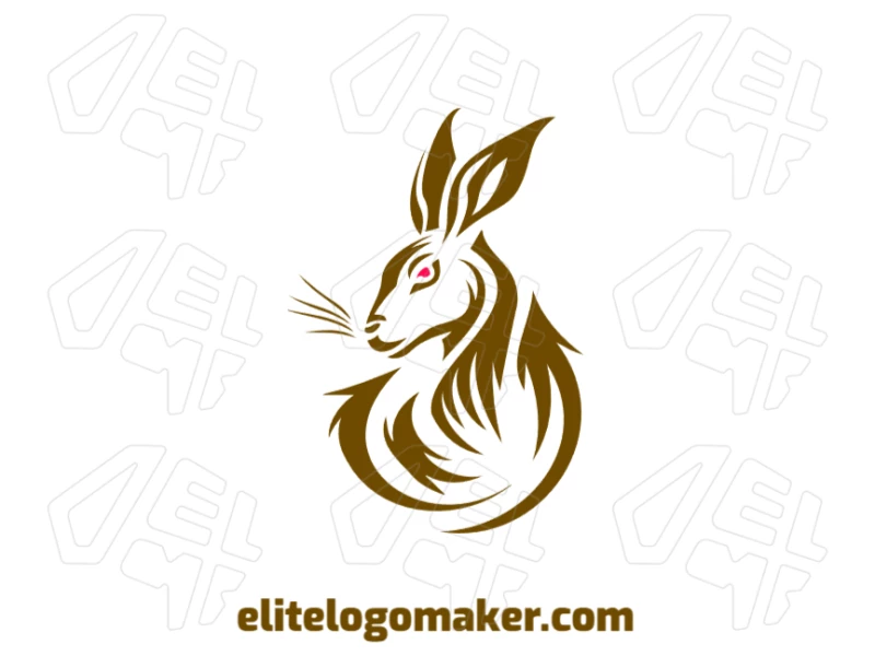 Rabbit with a super abstract design in an abstract style, creating a distinguished and unique visual identity with artistic elements.