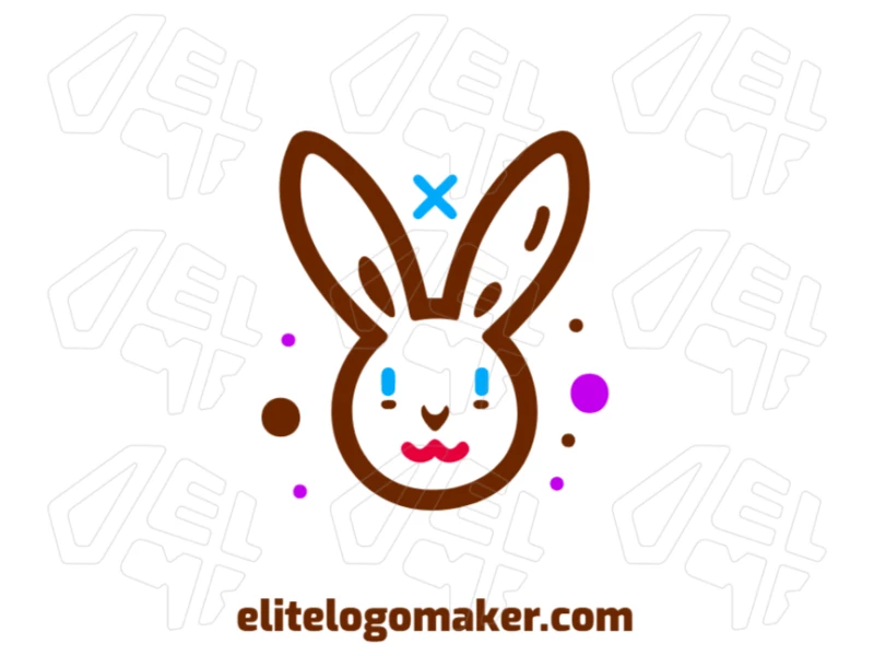 Genera un diseño de logotipo con la cabeza de un conejo en diseño detallado, en estilo animal, creando una identidad visual única e intrincada.