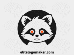 Professional logo in the shape of a raccoon with creative design and abstract style.