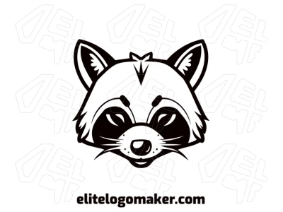 Diseño de logotipo original con un mapache en diseño abstracto, en estilo simétrico, creando una identidad visual única y equilibrada.