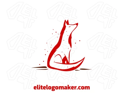 Un logo hermoso e ilustrativo con la forma de raposa con estilo artístico, mostrando creatividad vibrante y expresión artística.