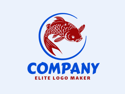 A dynamic logo featuring an abstract red fish design, evoking energy and vitality.