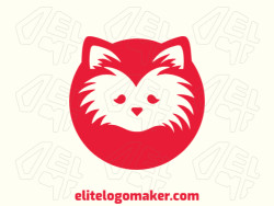 Professional logo in the shape of a red fox with creative design and minimalist style.