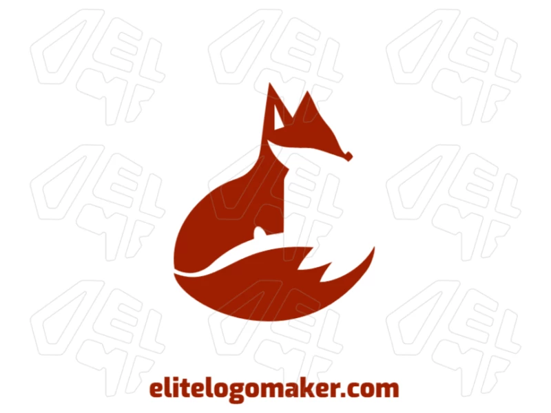 A creative logo featuring a red fox with an abstract design, created in a pictorial style that blends artistry and modern appeal.