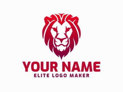 A gradient-style logo featuring a red lion, perfect for various purposes and guaranteed to be eye-catching.