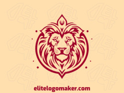 The abstract logo boasts a fierce red lion as its main element, exuding strength and confidence. The bold red color scheme adds to the design's dynamic impact.