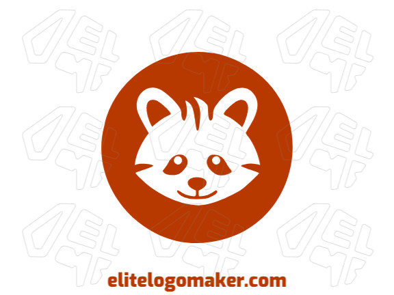 Logotipo ideal para diferentes negócios com a forma de um panda vermelho com estilo abstrato.