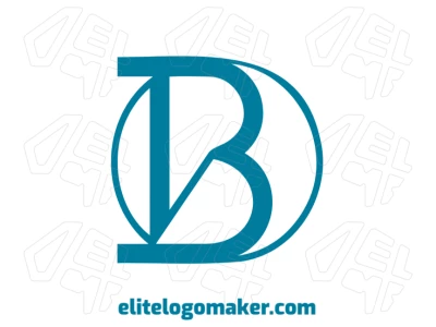 Un diseño refinado y personalizable de la letra "B" vectorial, perfecto para diversos propósitos y aplicaciones creativas de logotipo.