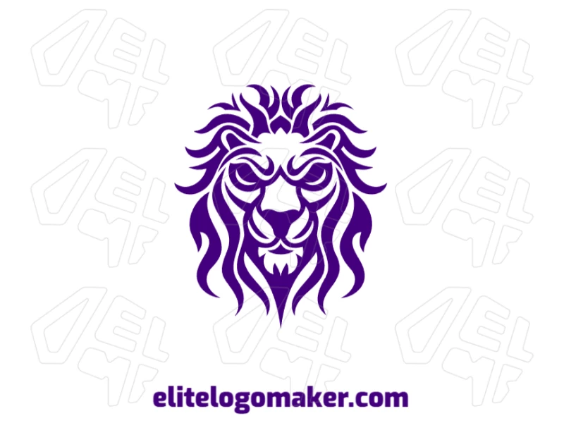 A refined image of a lion's head with an abstract and symmetrical design, creating a good visual impact for a unique logo.
