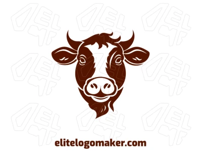 Una imagen refinada de una cabeza de toro abstracta, diseñada de manera simple para un logotipo premium que destaca.