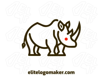 A professional rhino design with simple style, perfect for a company logo, emphasizing modern design elements and a sleek, minimalist look.