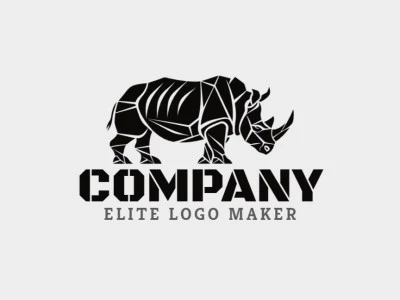 An animal-themed logo featuring a majestic rhinoceros, symbolizing strength and resilience.