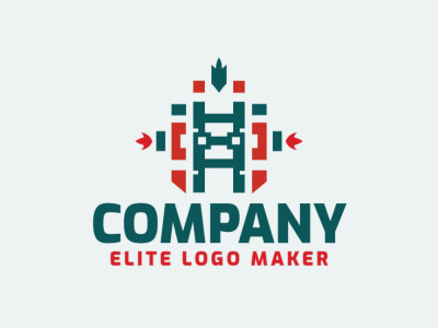 Ideal logo for different businesses in the shape of a robot, with creative design and abstract style.