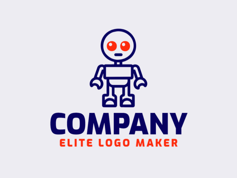 An abstract logo showcasing a futuristic robot, representing innovation and technological prowess.
