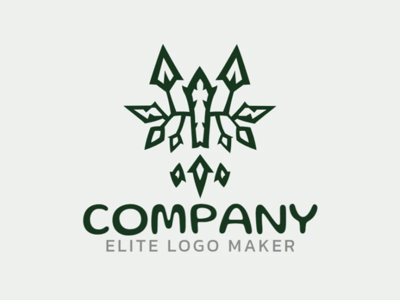 Logotipo com a forma de um foguete combinado com folhas, com a cor verde, esse logotipo é ideal para diferentes áreas de negócio.