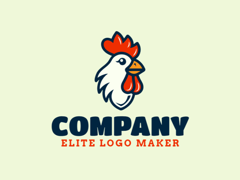 Un diseño de logotipo abstracto de gallo que cautiva con su forma y estilo únicos.