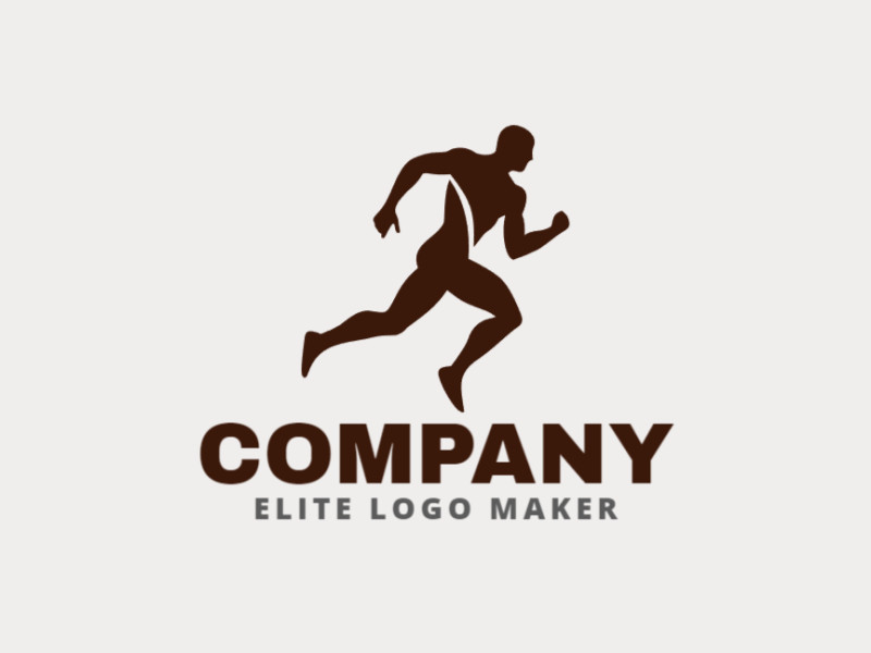 Ideal logo for different businesses in the shape of a running Man, with creative design and minimalist style.