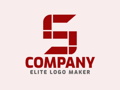 Logotipo adaptável com a forma de uma letra "S" com estilo simples, a cor utilizada foi vermelho.