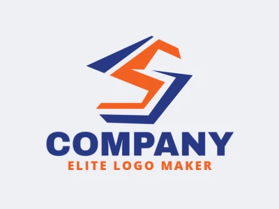 Create an ideal logo for your business in the shape of a letter "S", with initial letter style and customizable colors.