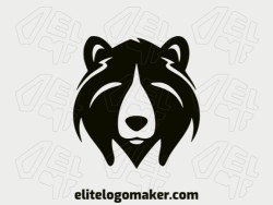 Create your online logo in the shape of a sad bear with customizable colors and simple style.