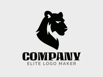 Create an ideal logo for your business in the shape of a sad panther with a mascot style and customizable colors.