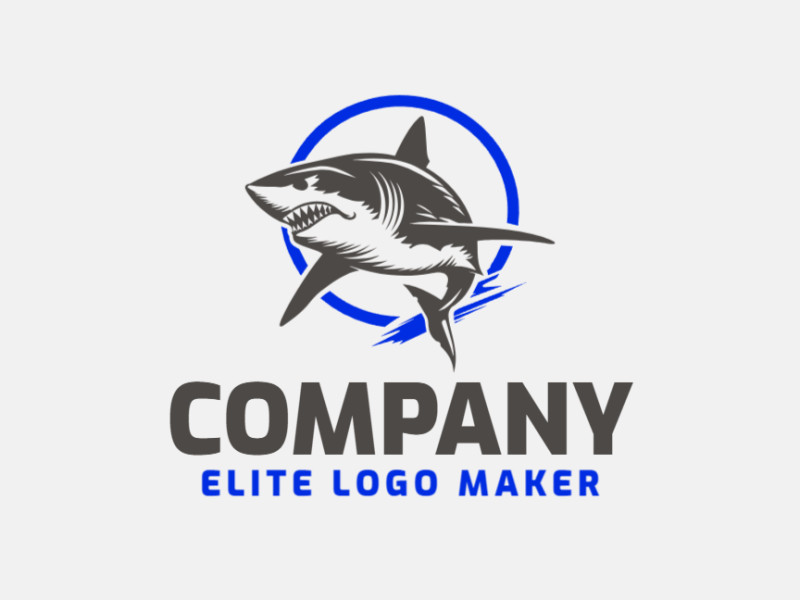 Um design de logo de tubarão elegante que combina elegância com poder, perfeito para empresas relacionadas a animais.