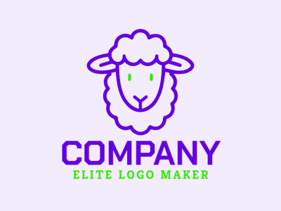 A creatively styled logo featuring a sheep shape, ideal for a sophisticated and unique brand identity.