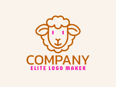 A simple yet charming depiction of a sheep head, conveying warmth and approachability in a delightful logo design.