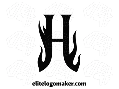 A cool and simple design of the letter "H" in an abstract style, perfect for creating a classic logo concept with a modern touch.