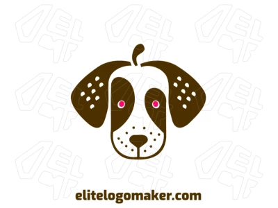 A minimalist business logo featuring a simple dog head design, perfect for a clean and professional look.