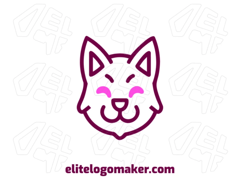 Flashy logo featuring a simple drawing of a cat's head, designed for a bold and eye-catching visual appeal.
