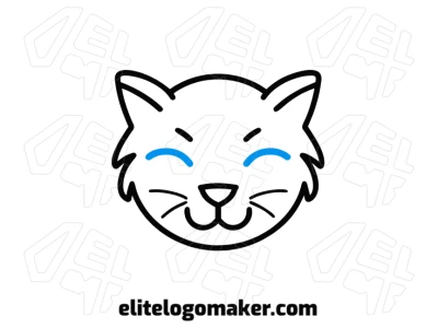 A cool logo featuring a simple drawing of a cat's head, designed in a minimalist style to create a modern and clean visual identity.
