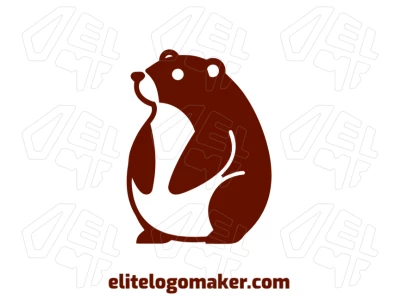 Una ilustración simple de una capibara, perfecta para crear tu propio logotipo de mascota con un diseño único y juguetón.