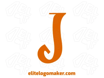A cool logo design featuring a simple image of the letter "J" with a minimalist design in an initial style, perfect for creating an elite logo.