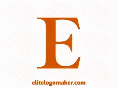 Simple logo template featuring the letter 'E' in an initial letter style with clean and minimalist shapes for a modern look.