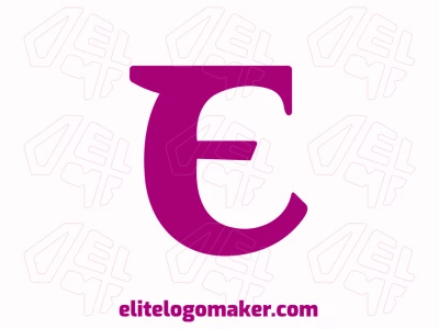 Um logotipo criativo com estilo minimalista, apresentando a letra 'E' simples, desenhada com linhas limpas e estética moderna.