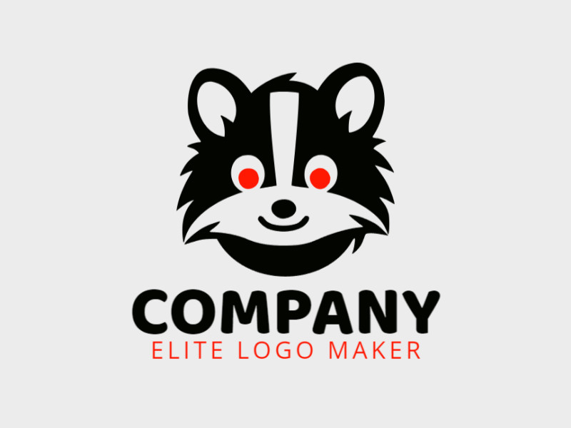 Logotipo ideal para diferentes negócios com a forma de um gambá , com design criativo e estilo minimalista.