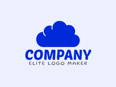 A small cloud in a simple style, ideal for a modern logo design.