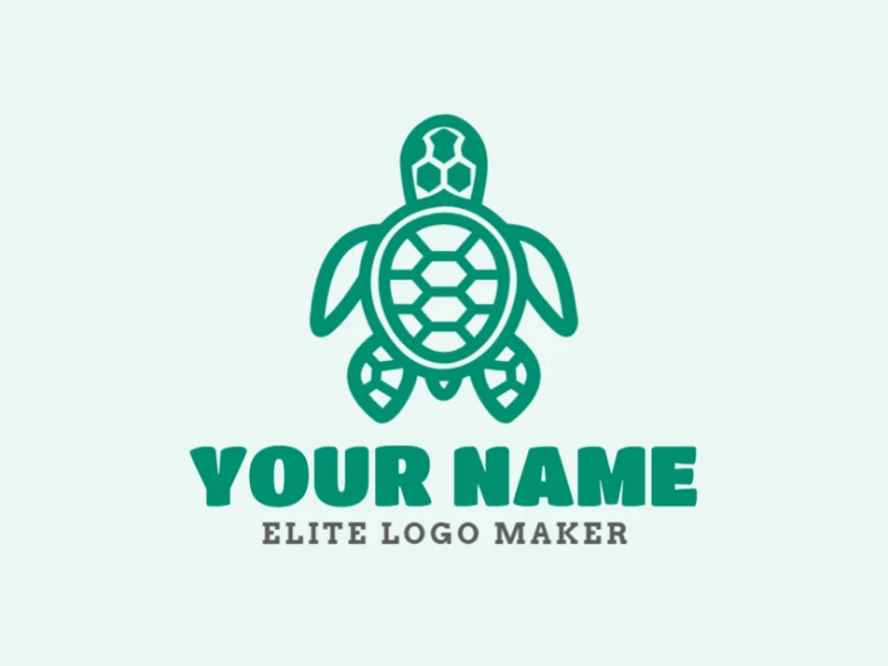 A mascot logo featuring a small turtle, designed with charming details to create a unique and beautiful visual identity.